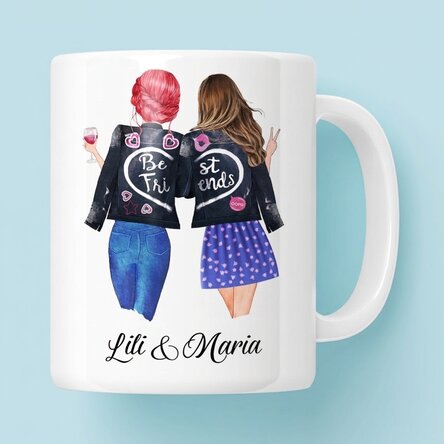 Personalisierte Tasse mit Text – Good friends