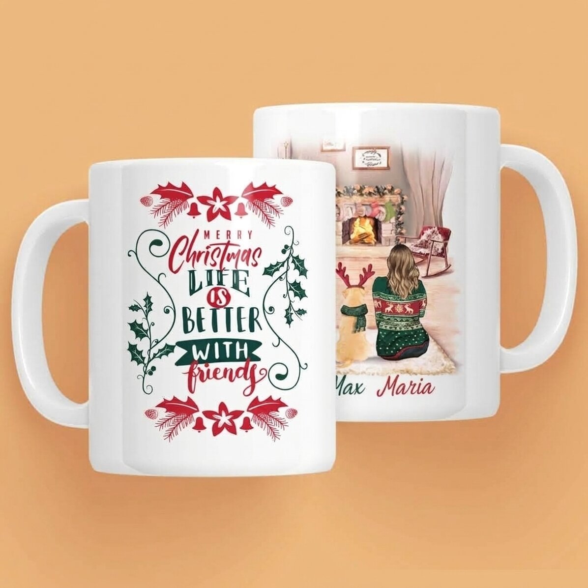 Personalisierte Tasse mit Text – Winter