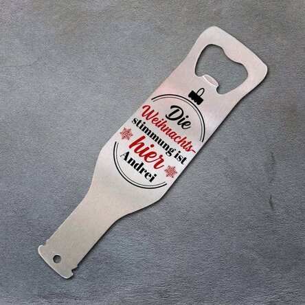 Personalisierter Bieröffner – Weihnachtsstimmung