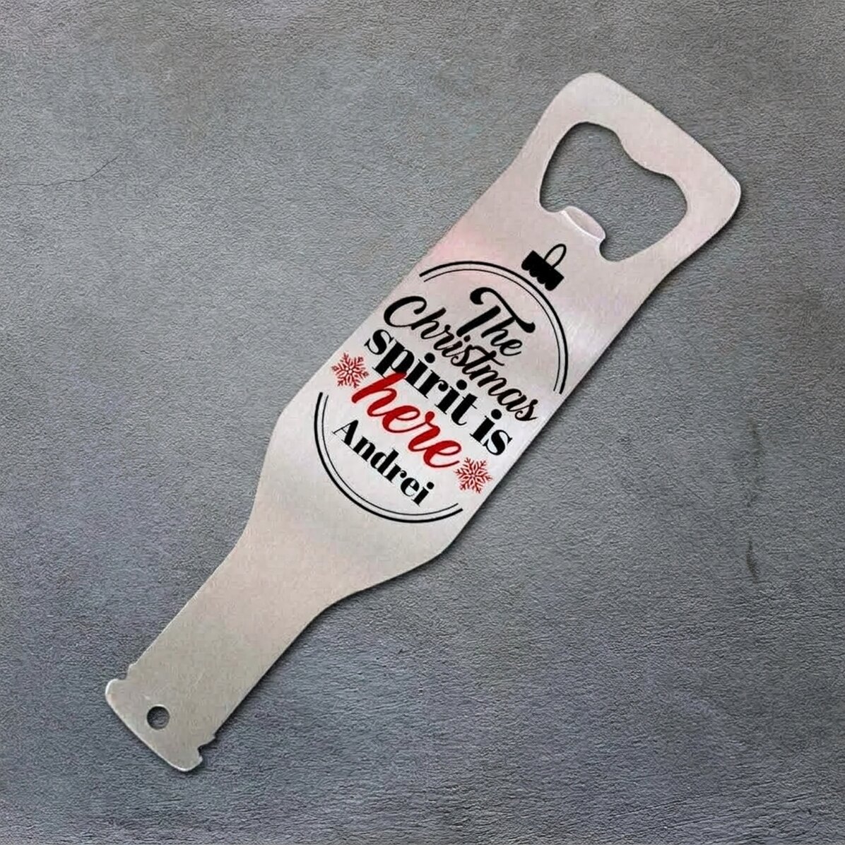 Personalisierter Bieröffner – Weihnachtsstimmung