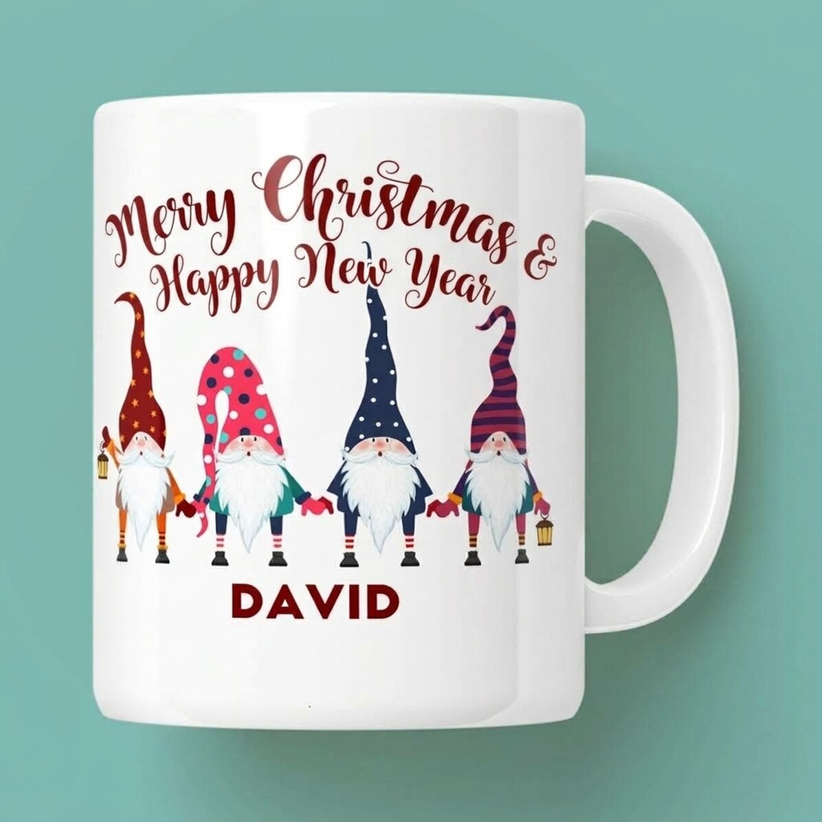 Personalisierte Tasse mit Aufdruck – Santa is coming