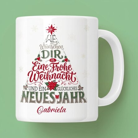 Personalisierte Tasse mit Aufdruck – Happy New Year