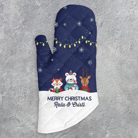 Personalisierter Küchenhandschuh mit Schriftzug – Christmas Night