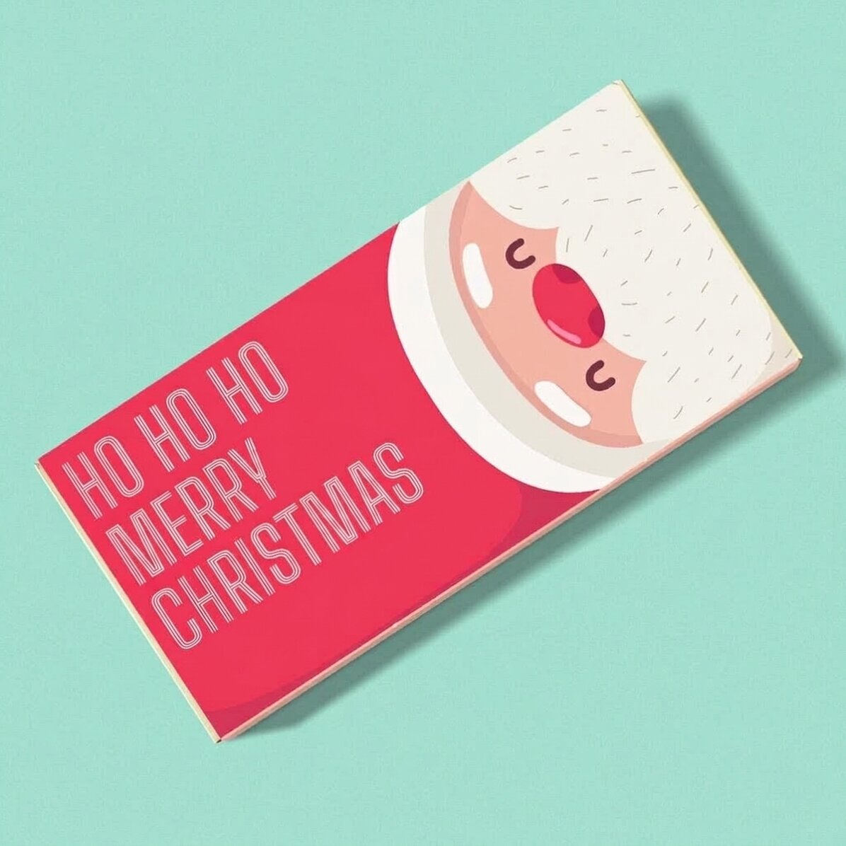 Personalisierte Schokolade mit Text zu Weihnachten – Ho Ho Ho