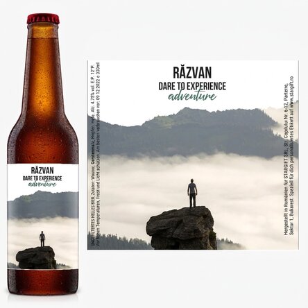 Individuell gestaltetes Bier mit Text und Foto – Dare to...