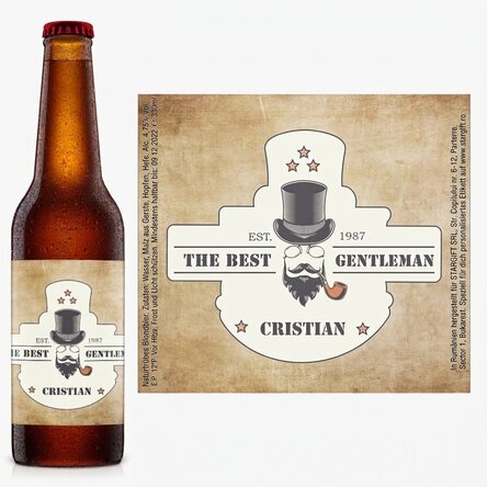 Bier mit individueller Beschriftung – Gentleman