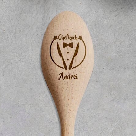 Personalisierter Holzlöffel – Chefkoch