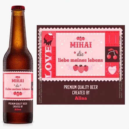 Bier mit individueller Beschriftung – Valentinstag