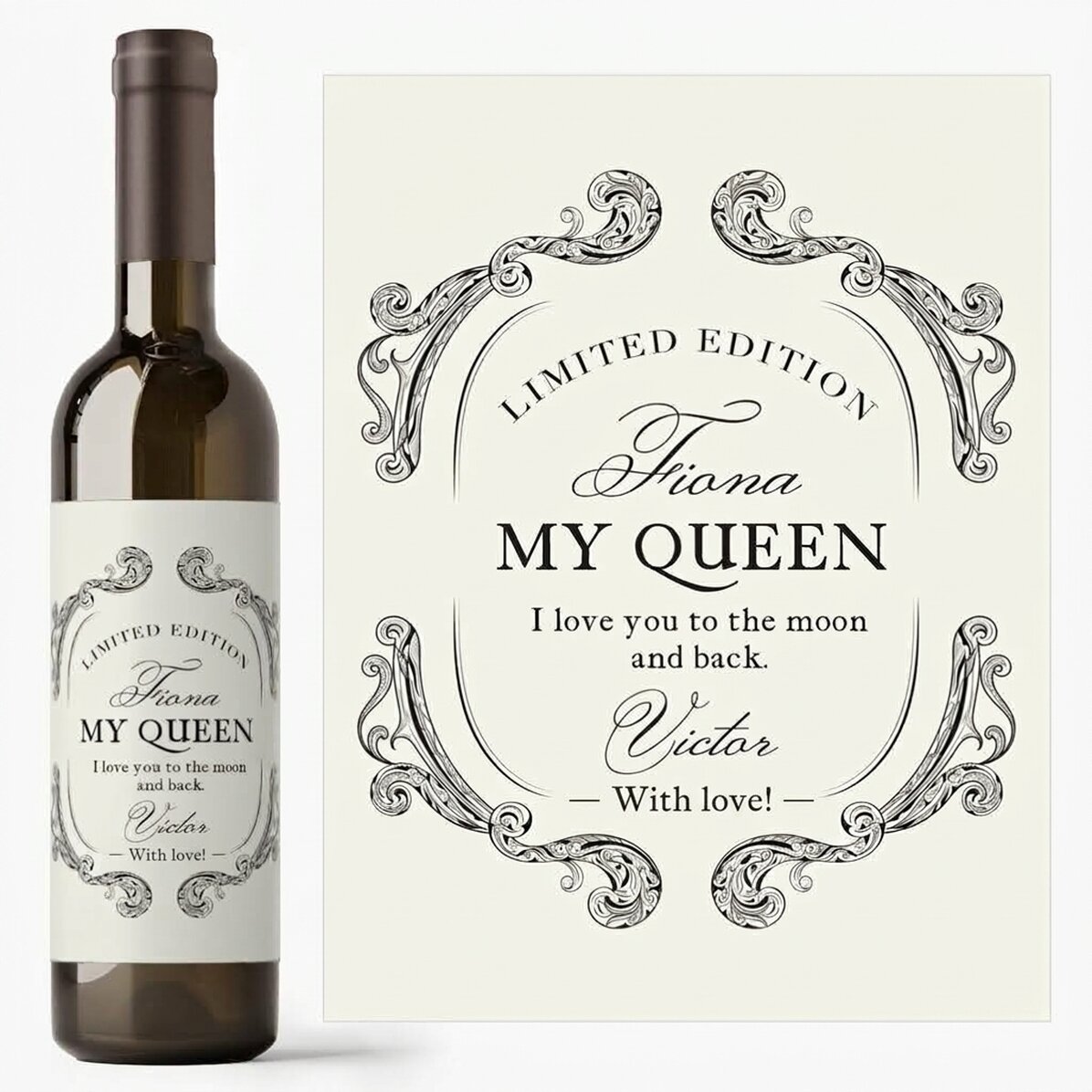 Wein mit individueller Beschriftung – Antique
