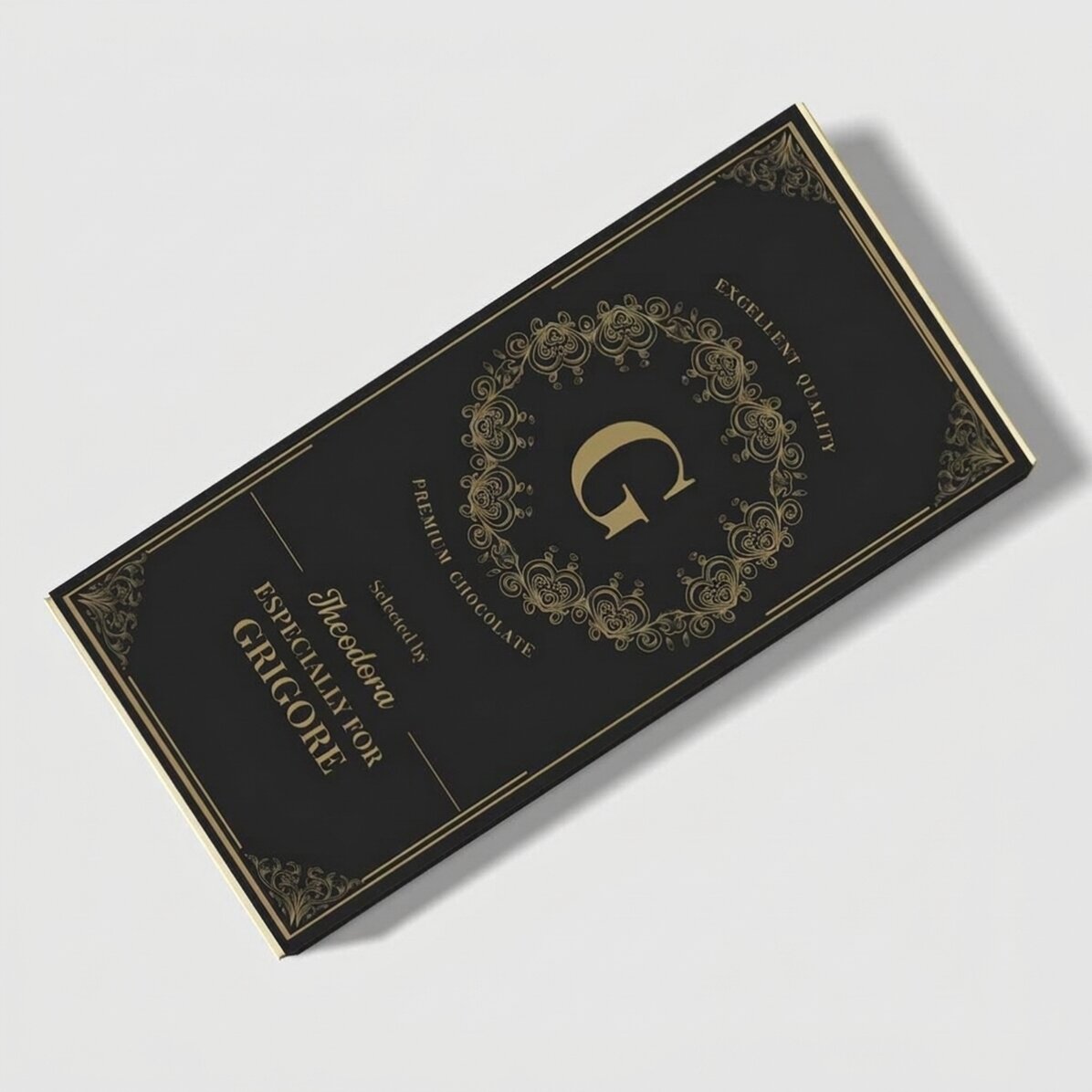 Personalisierte Schokolade mit Text – Monogramm