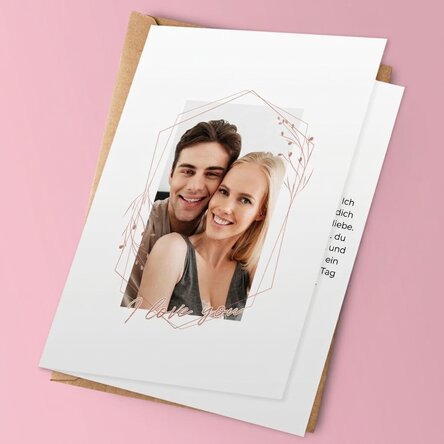 Personalisierte Grußkarte mit Foto – I love you!