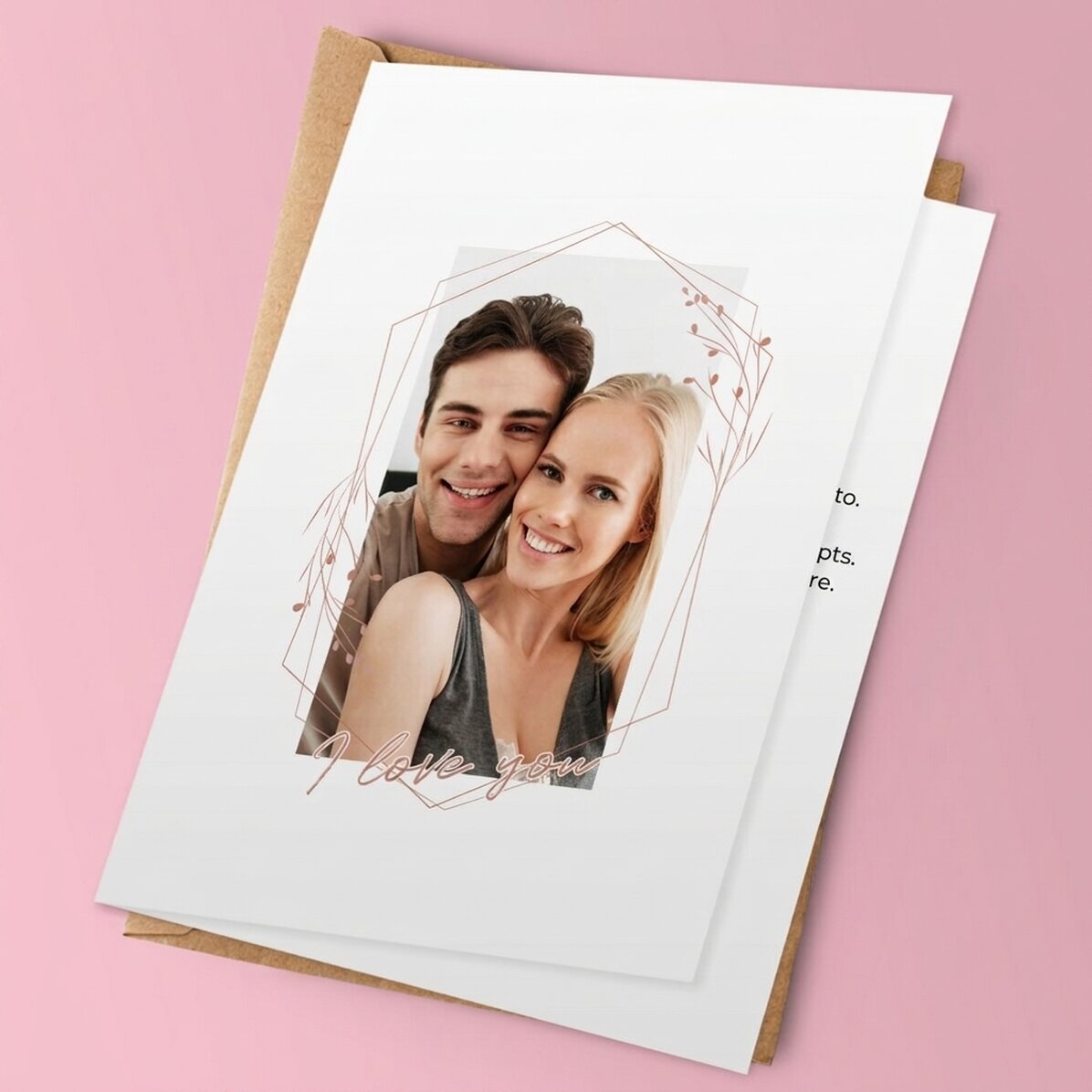 Personalisierte Grußkarte mit Foto – I love you!