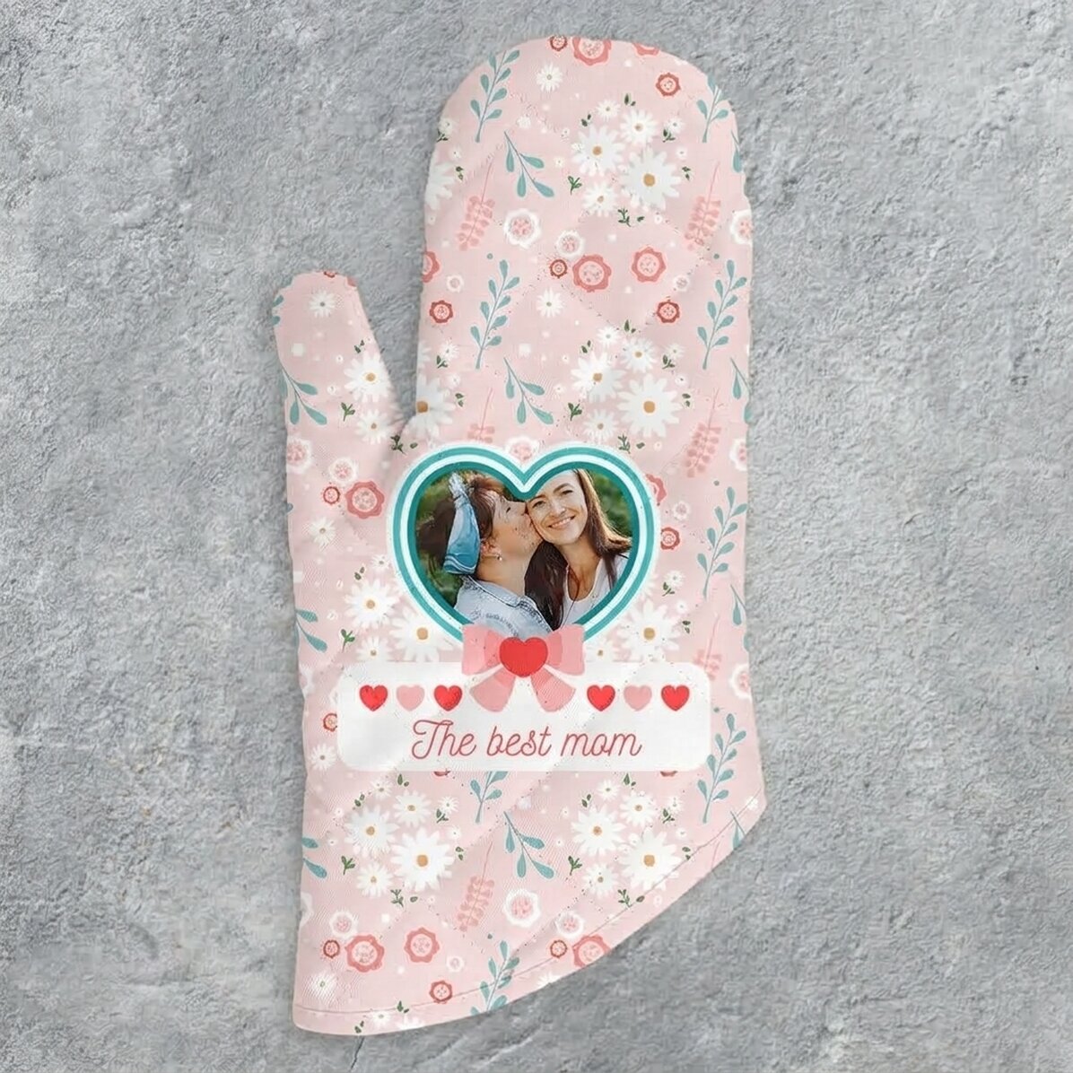 Personalisierter Topflappen mit Foto und Text – Die beste Mama