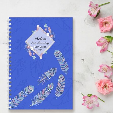 Personalisiertes Notizbuch mit Schriftzug – Keep dreaming