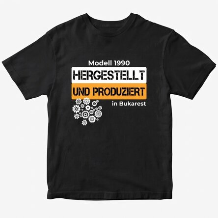 Personalisiertes T-Shirt – Modell „Herstellungsjahr“