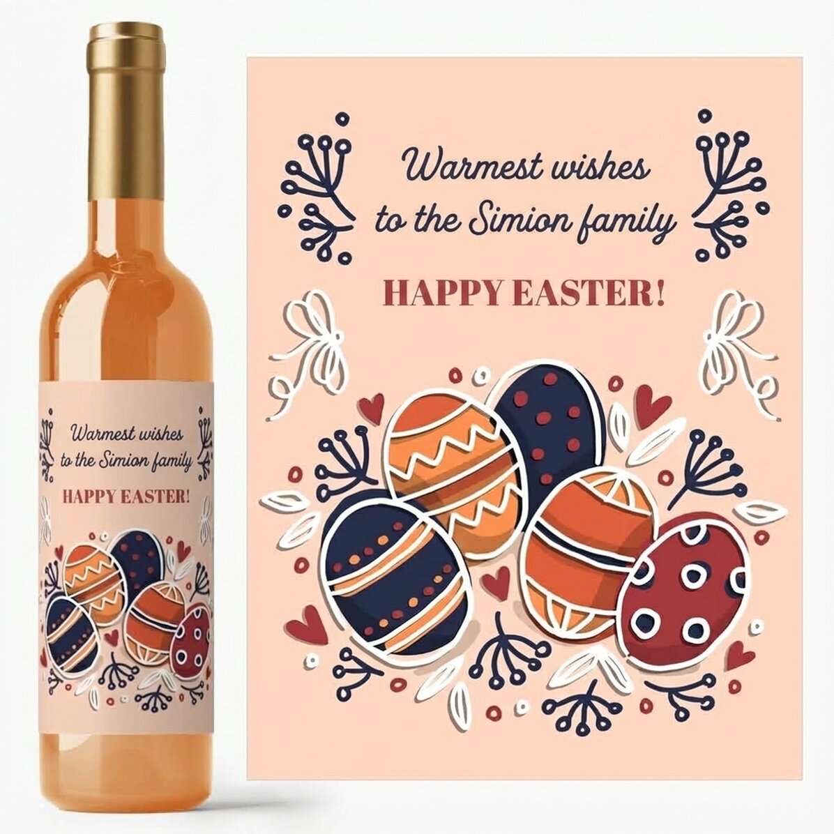 Wein mit individueller Beschriftung – Ostergrüße