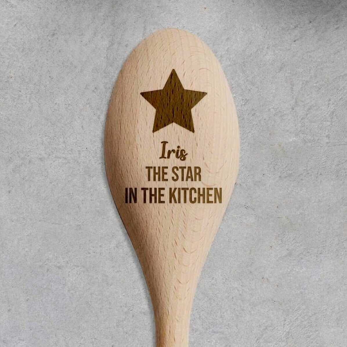 Personalisierter Holzlöffel – Star