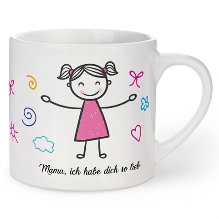 Personalisierter Kinderbecher mit Aufdruck – Mädchen