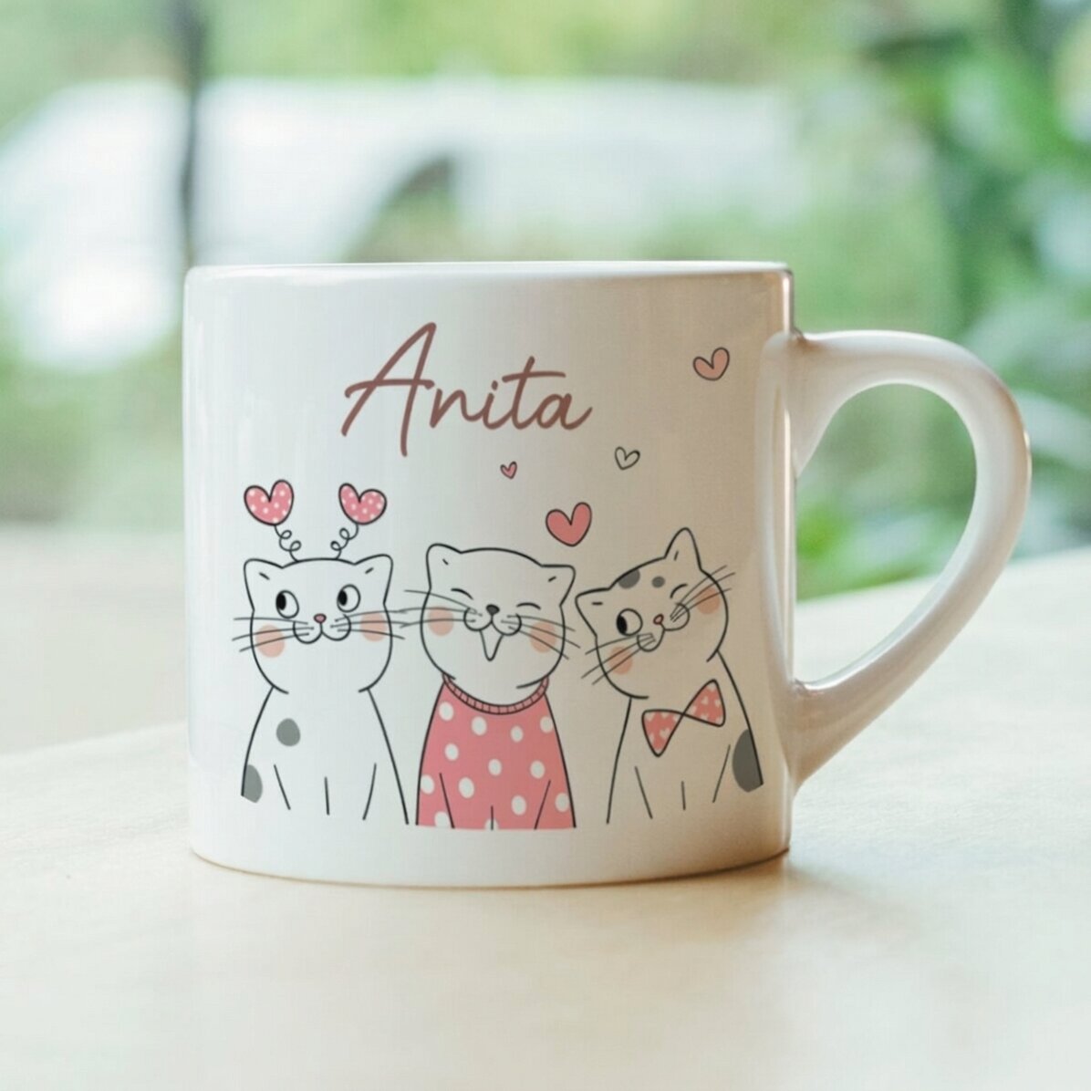 Personalisierter Kinderbecher mit Aufdruck – Playful Cats