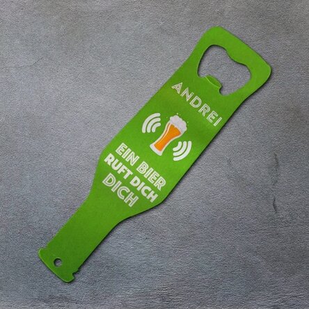 Personalisierter Bieröffner – Beer is calling you
