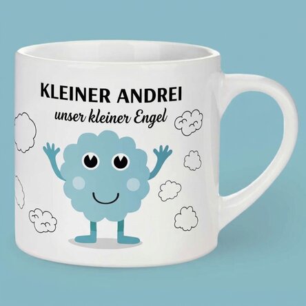 Personalisierter Kinderbecher mit Aufdruck – Das fröhliche Wölkchen