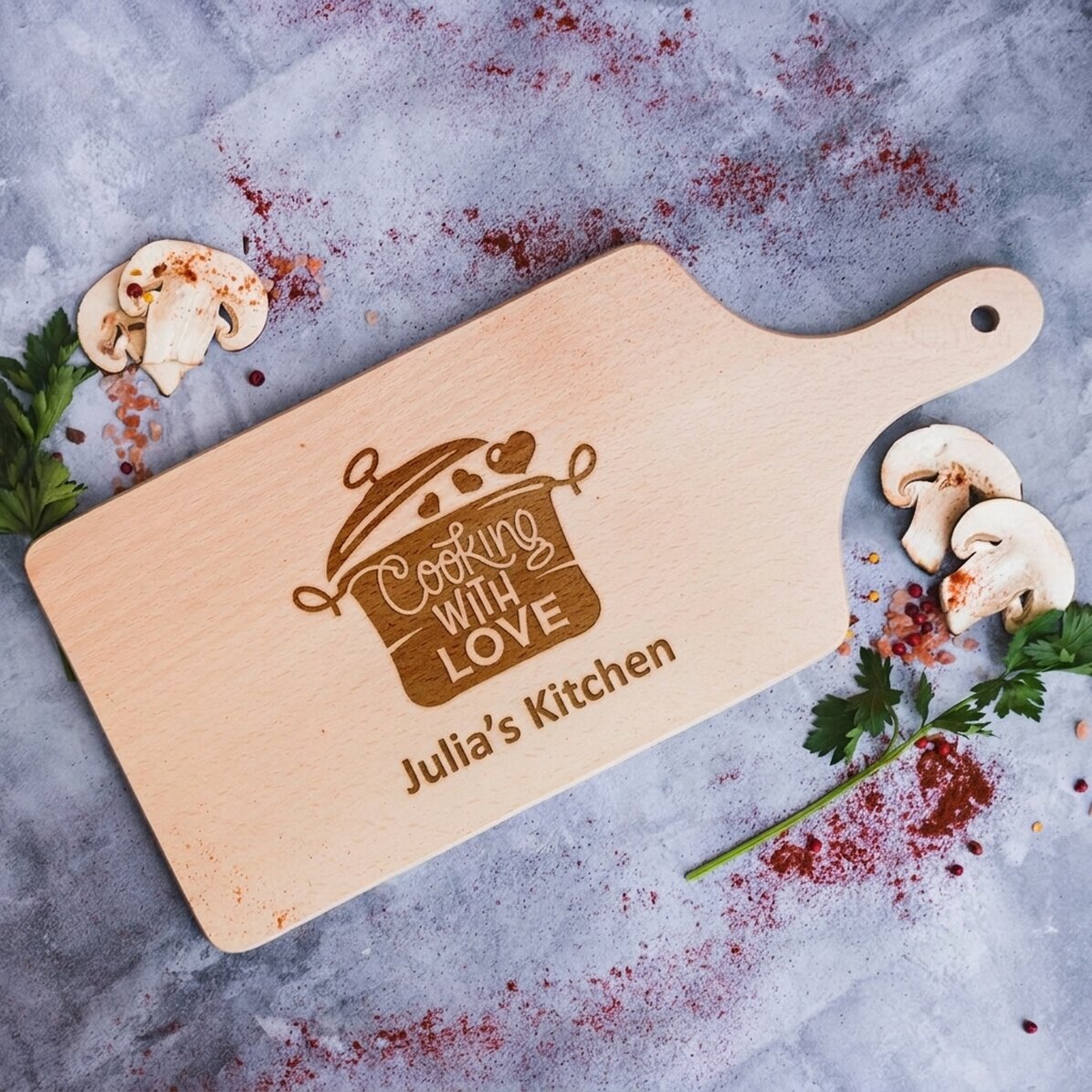 Individuell gestalteter Zerkleinerer – Cooking with love