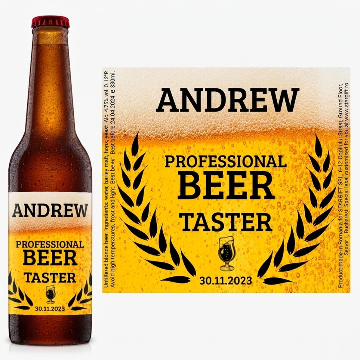 Bier mit individueller Beschriftung – Beer Taster