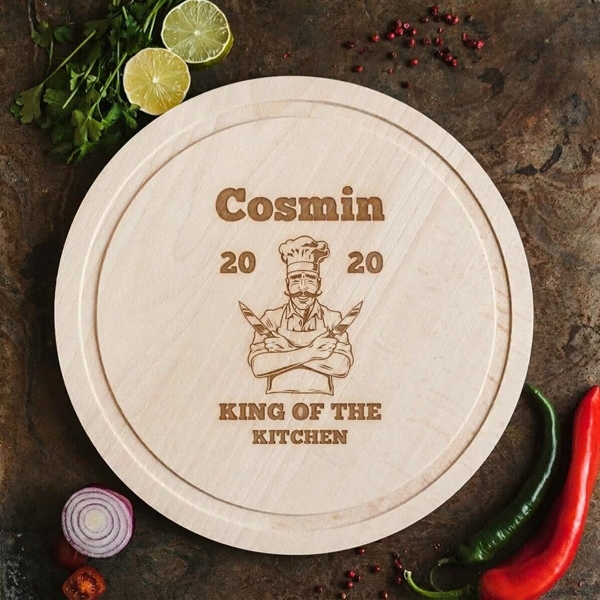 Individuell gestalteter runder Zerkleinerer – King of the Kitchen
