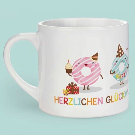 Personalisierter Kinderbecher mit Aufdruck – Donuts