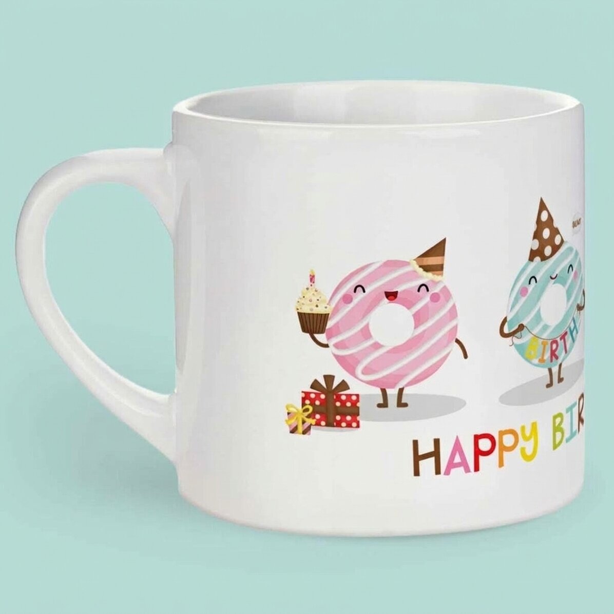 Personalisierter Kinderbecher mit Aufdruck – Donuts