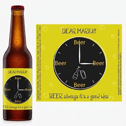 Bier mit individueller Beschriftung – Bier ist immer eine gute Idee