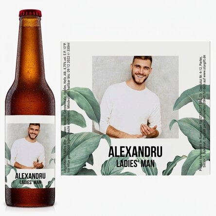 Individuell gestaltetes Bier mit Foto und Text – Folliage