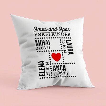Personalisiertes Kissen mit Text – Enkelkinder