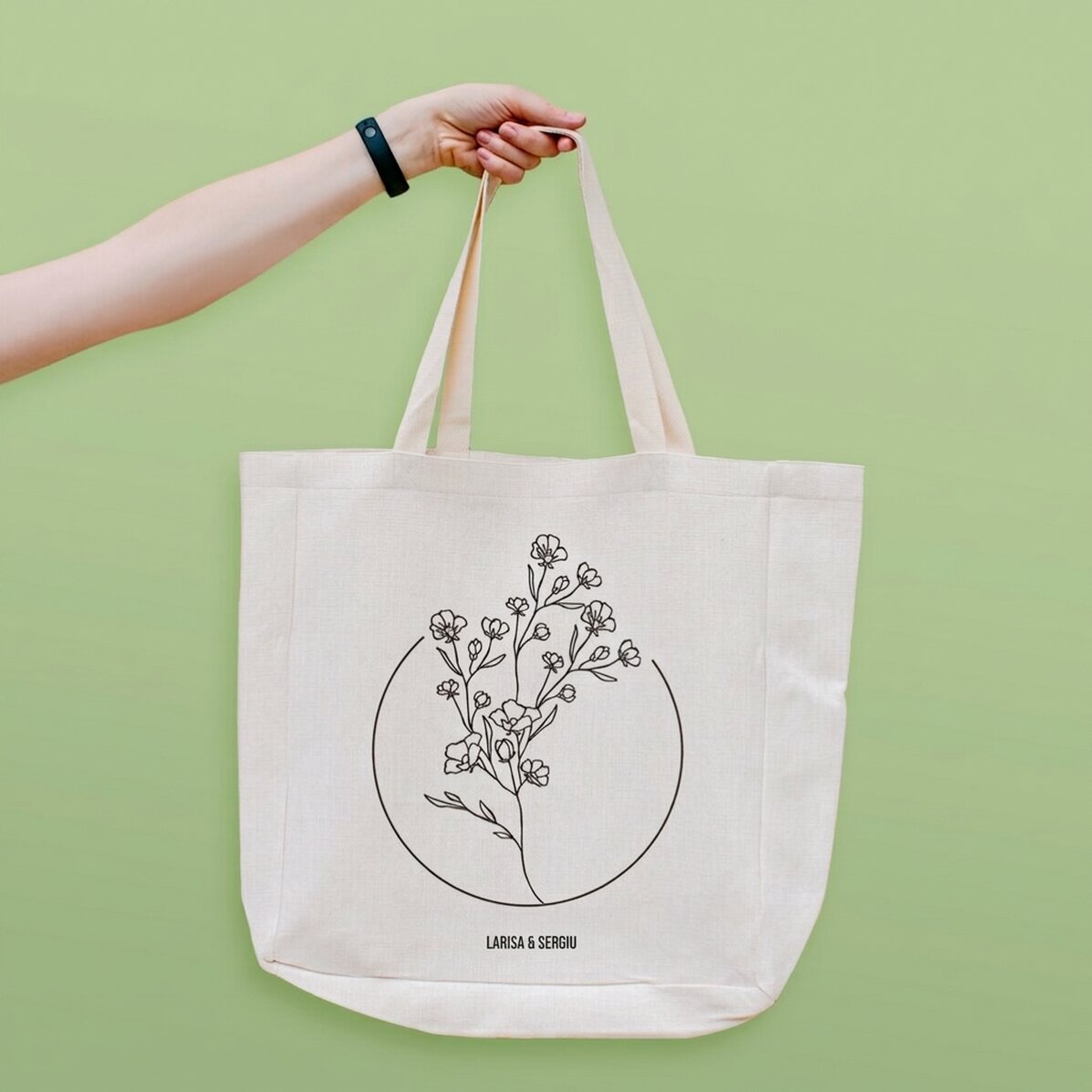 Personalisierte Strandtasche mit Schriftzug – Modell „Mystic“