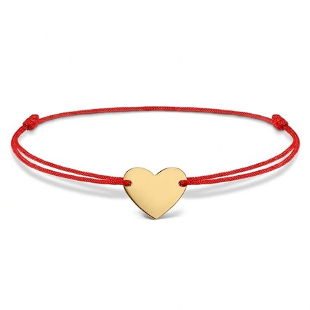 Personalisiertes Kordelarmband – Herz 12 x 10 mm – 925er Silber – Modell „Initiale 5“