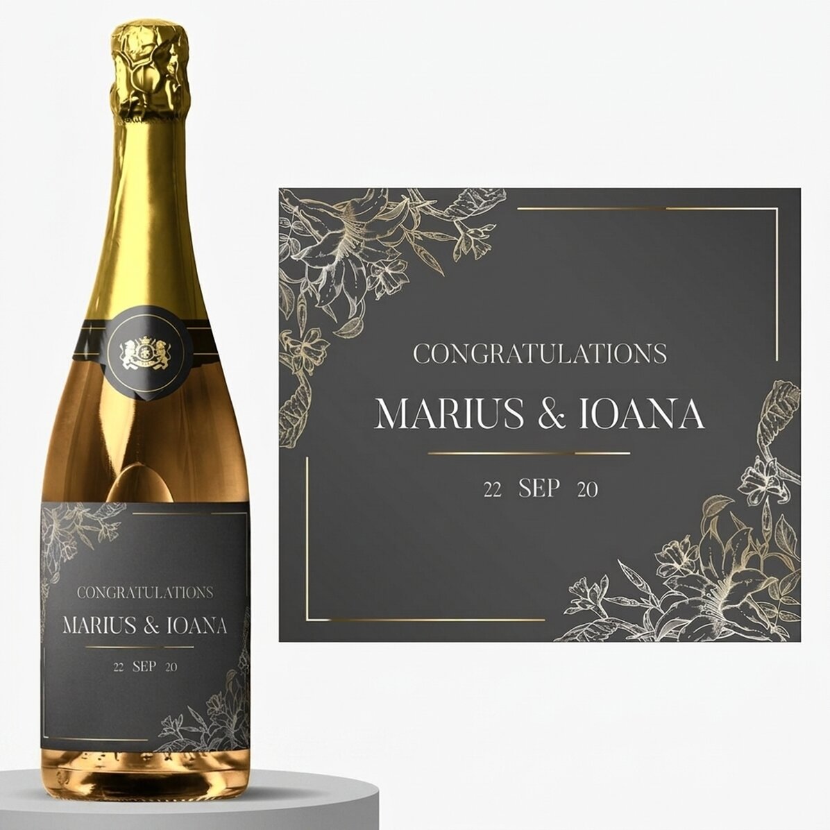 Personalisierter Sekt mit Text – Casa de piatra