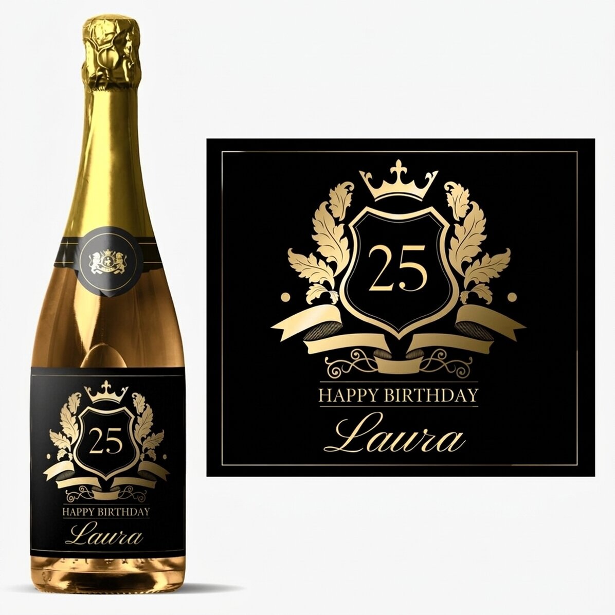 Personalisierter Sekt mit Text – Royalty