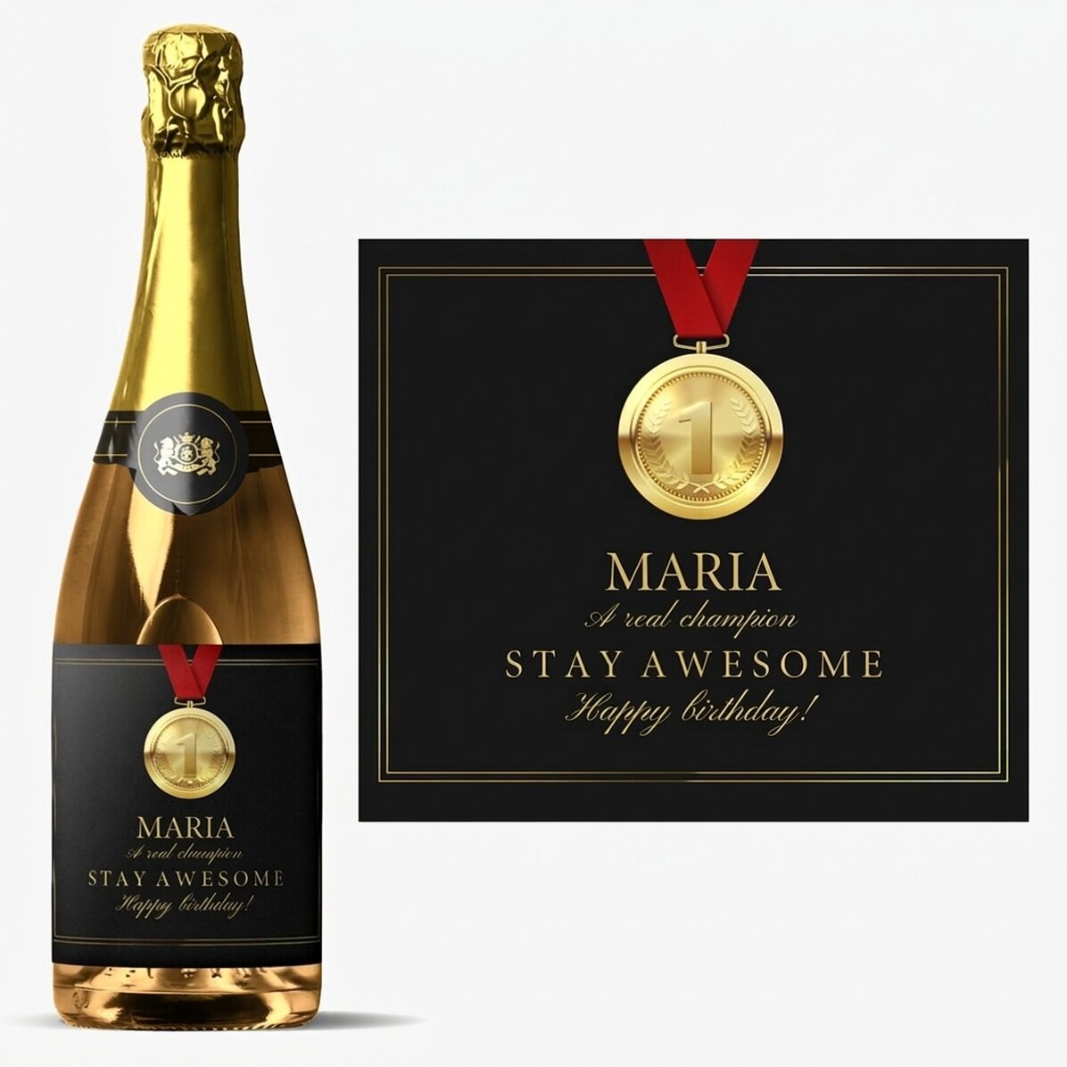 Personalisierter Sekt mit Text – Campion