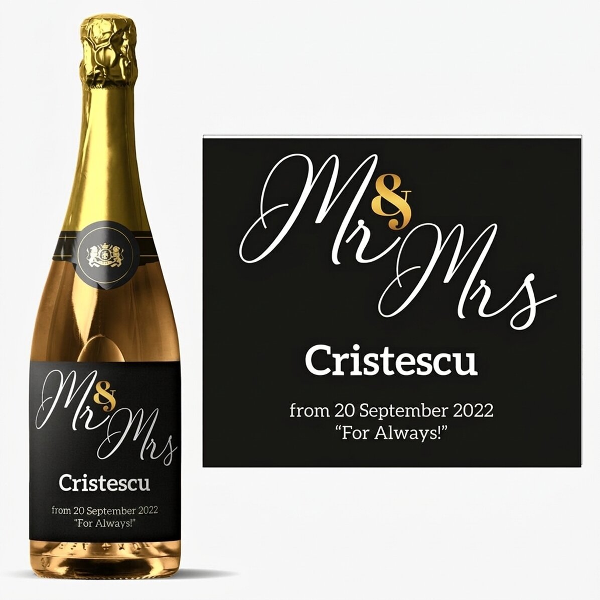 Personalisierter Sekt mit Text – Celebrating life