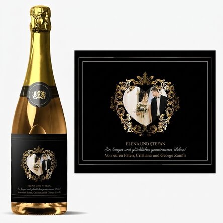 Personalisierter Sekt mit Foto und Text – Casa de piatra