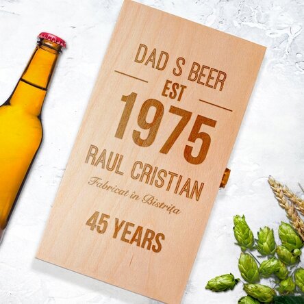 Personalisierte Bierverpackung für drei Flaschen – Hergestellt in...