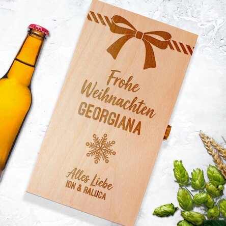 Personalisierte Bierbox für drei Flaschen – Geschenk