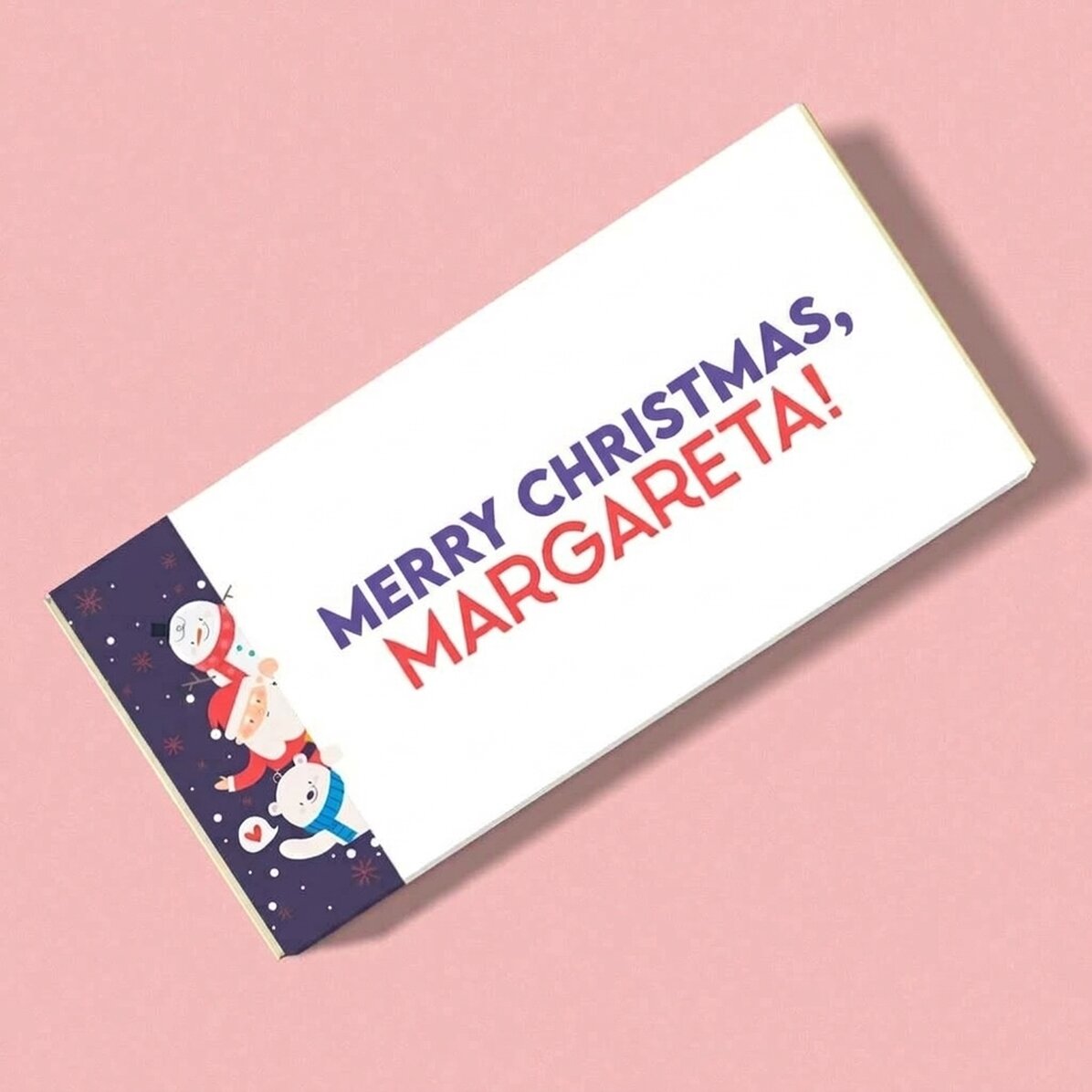 Personalisierte Schokolade mit Namen und Botschaft – Christmas Friends