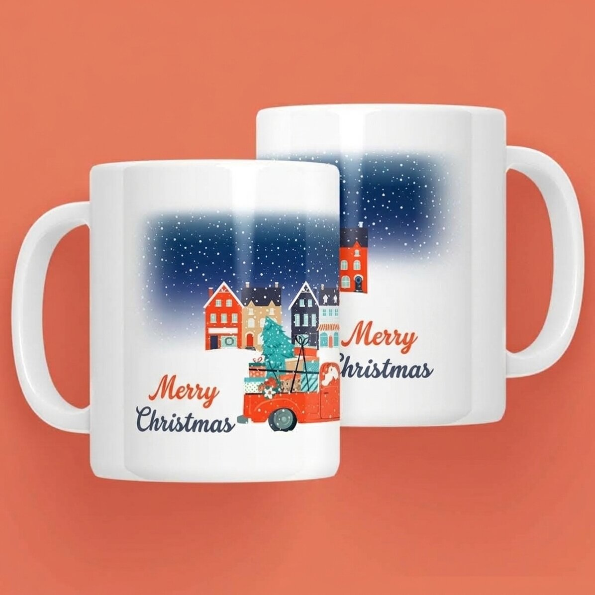 Personalisierte Tasse mit Text – Christmas Night