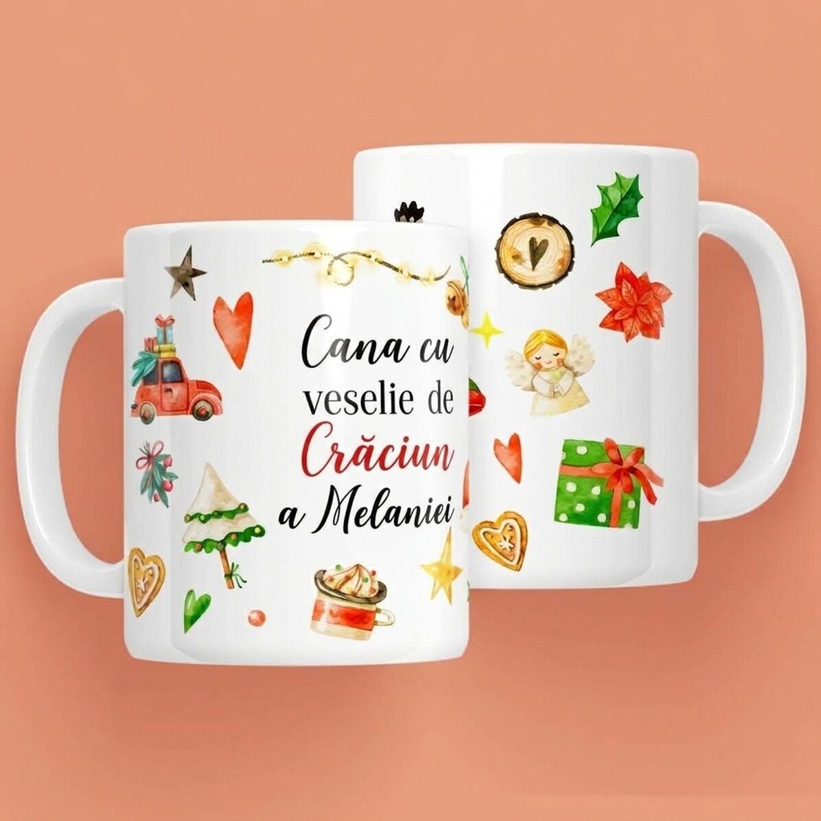 Personalisierte Tasse mit deinem Namen – Christmas Cheer