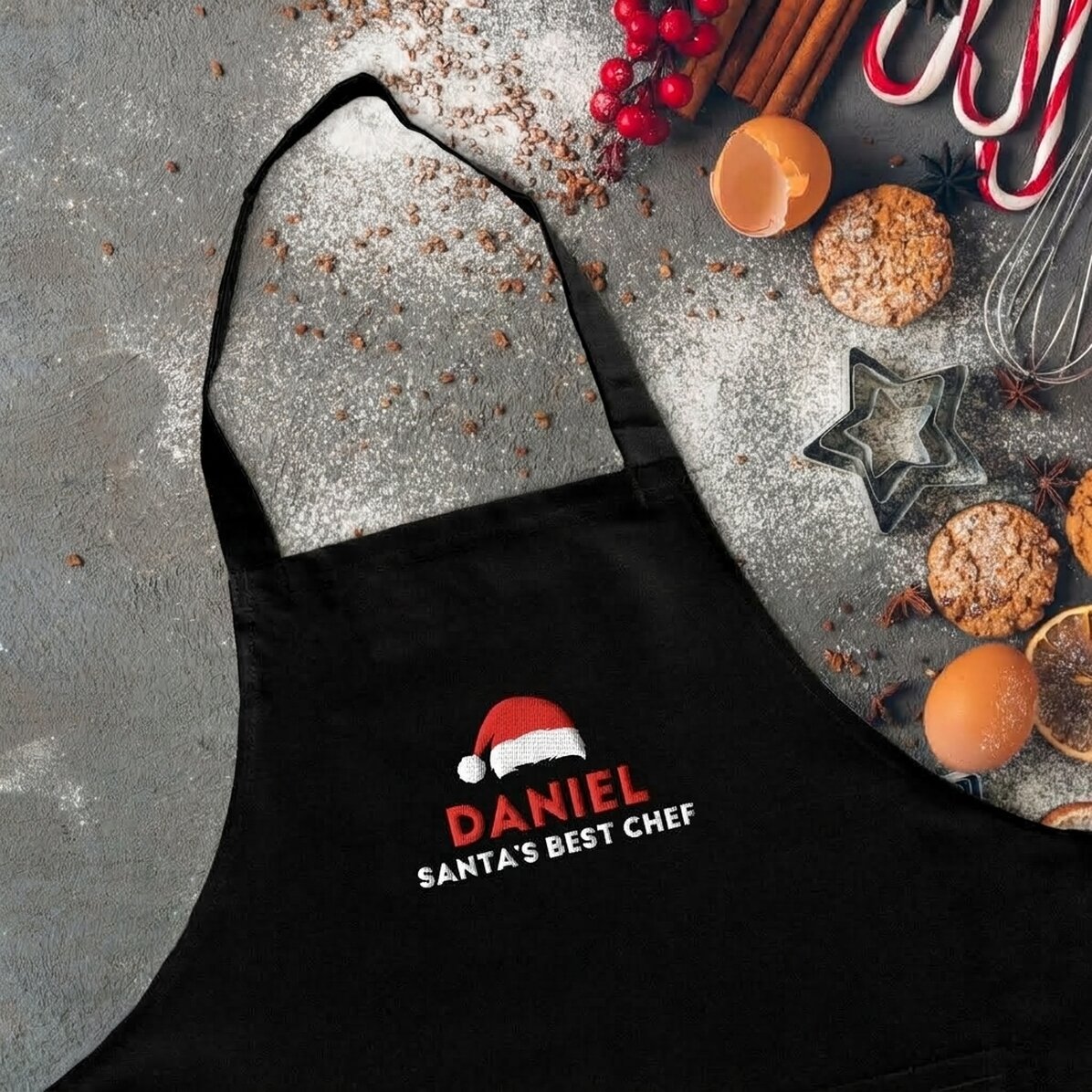 Individuell gestaltete Tasse mit Text – Santa