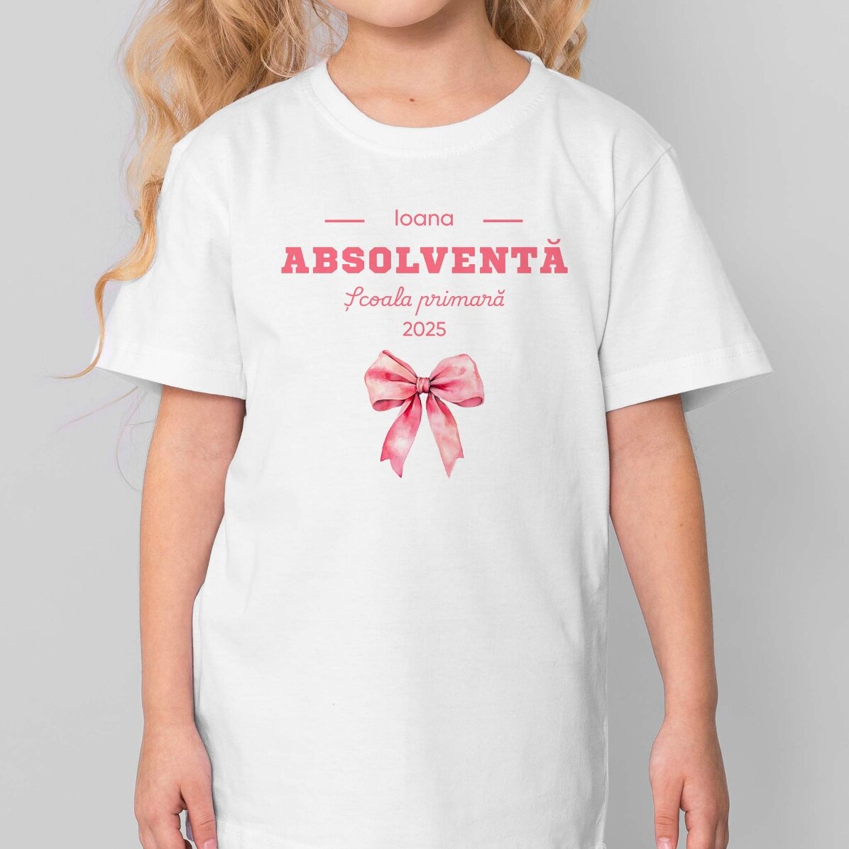 Personalised cotton T-shirt for children with message - Absolventa