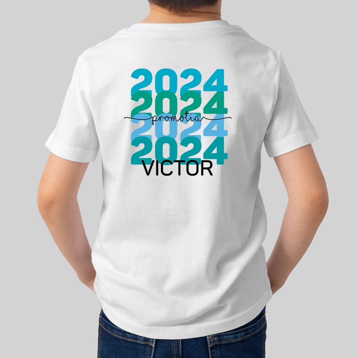 Personalisiertes Baumwoll-T-Shirt für Kinder mit Aufdruck – Schulabschluss