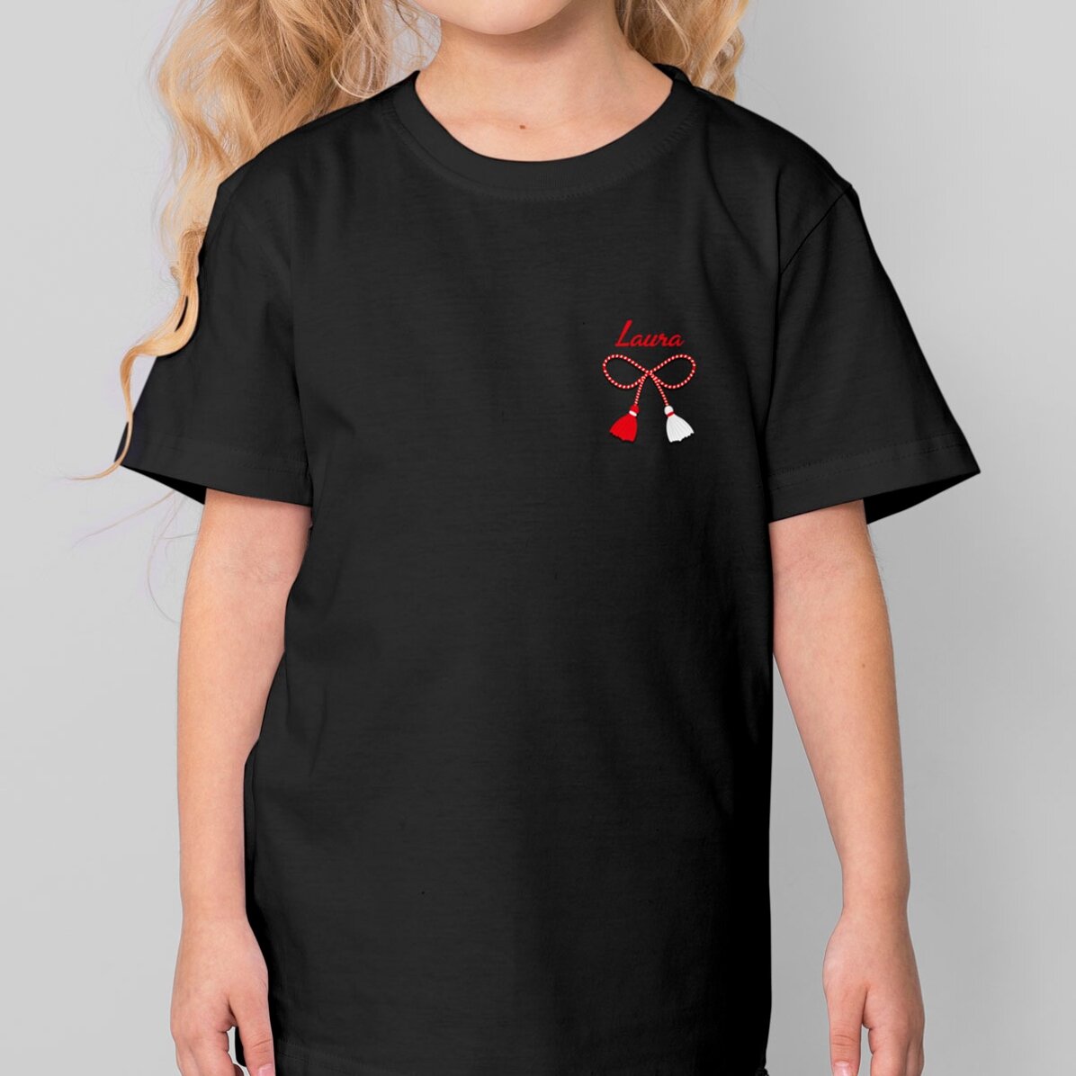 Personalisiertes Baumwoll-T-Shirt für Kinder mit Aufdruck