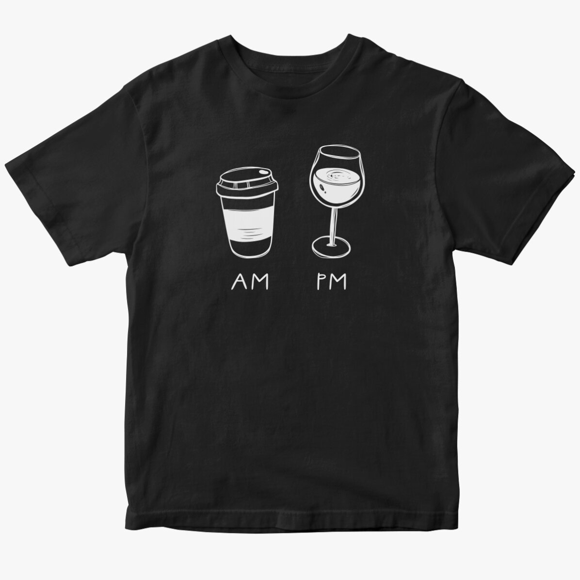 Personalisiertes Baumwoll-T-Shirt – AM/PM